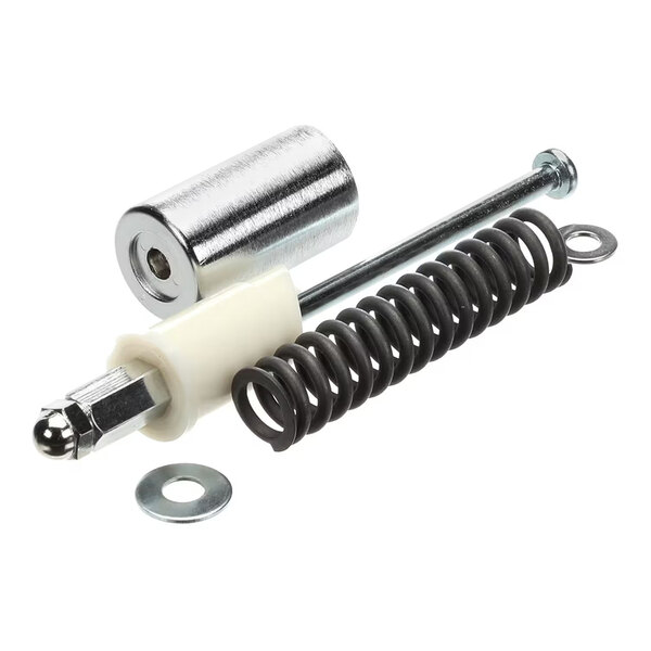 A metal and plastic spring kit with a rod, spring, washer, and cylindrical components for Kason 1255 and 1256 series.