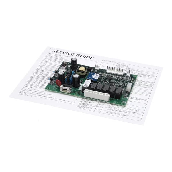 A circuit board control kit with Bluetooth capability, shown on top of a service guide document.