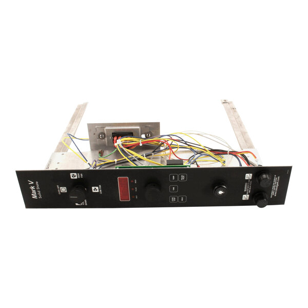 A Blodgett 36584 replacement module kit with a black control panel, various knobs, buttons, and exposed wiring.