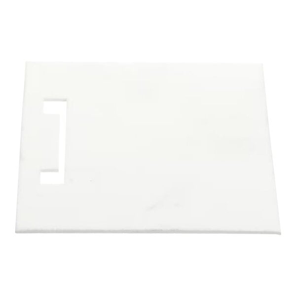 A rectangular white wicking pad with a cut-out section on one side.