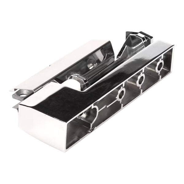A chrome-plated edgemount cam rise hinge for commercial refrigeration or freezer doors.