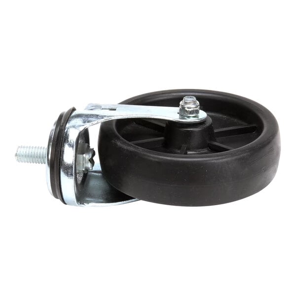 A 5-inch non-brake caster wheel with a metal mounting bracket and a threaded stem, designed for Turbo Air Refrigeration equipment.
