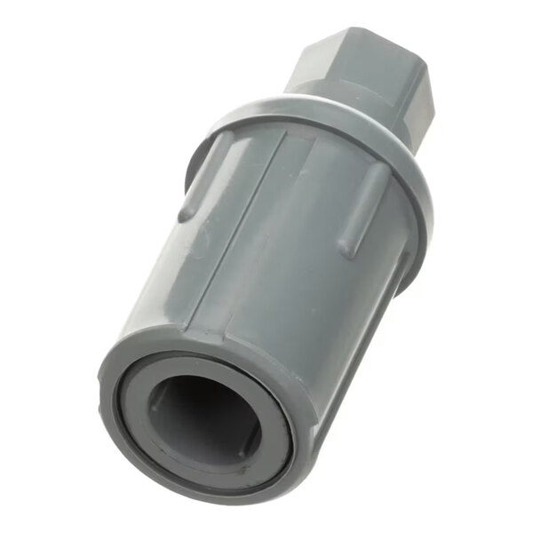 A grey plastic foot component, likely used for furniture or equipment support.