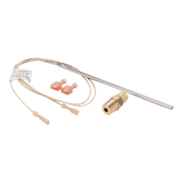 A Blodgett 50786 service kit containing a temperature probe, brass fitting, and connectors.