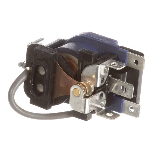 A single pole double throw (SPDT) relay rated for 240VAC and 15A, used in electrical control systems.