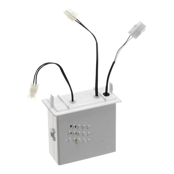 A white Ice-O-Matic float switch kit with three attached black wires ending in white connectors.