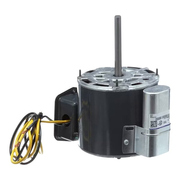 A Hussmann 0.5 HP HVAC motor with attached capacitor and wiring.