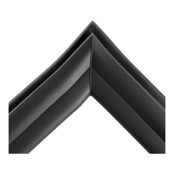 A black rubber gasket designed for use with specific refrigerator or freezer models.