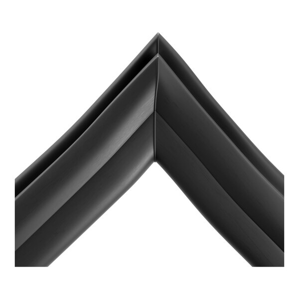 A black rubber gasket designed for specific refrigerator or freezer models.