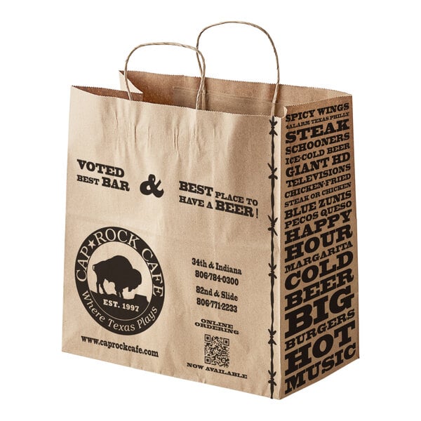 Orlando's 13" x 7" x 13" Custom Shopping Bag - 250/Case