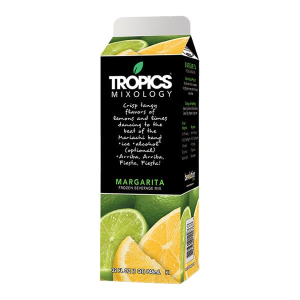 Tropics Mixology Margarita Frozen Beverage Mix 32 fl. oz. - 12/Case