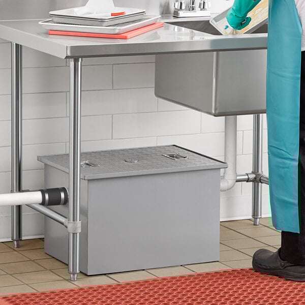 Regency 30 lb. 15 GPM Grease Trap with 2" Non-Threaded Connections - Non-PDI Certified