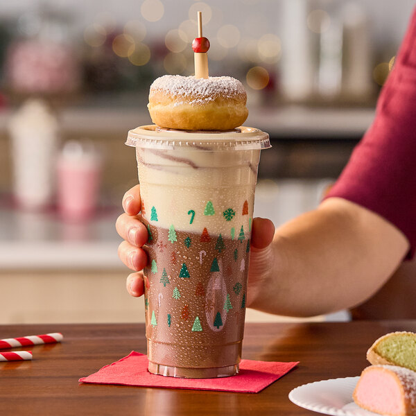 Choice 24 oz. Modern Holiday PET Plastic Cold Cup - 600/Case