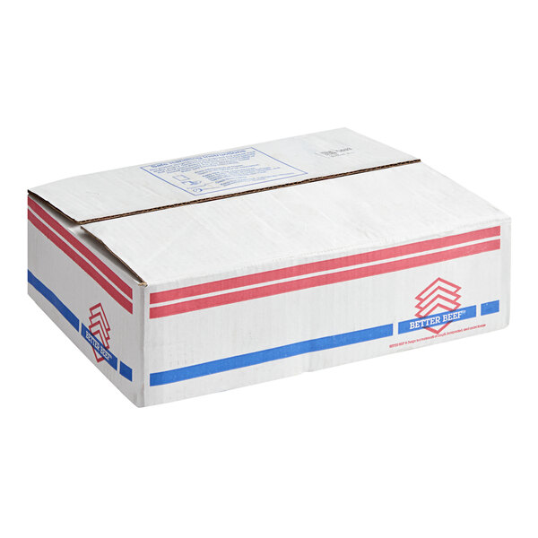 A white cardboard box labeled 'Better Beef' containing 24 pounds of Cargill honeycomb beef tripe.