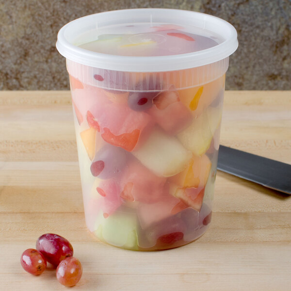 32oz Round Deli Food//Soup Restaurant Storage Container Cups w// Lids BPA free