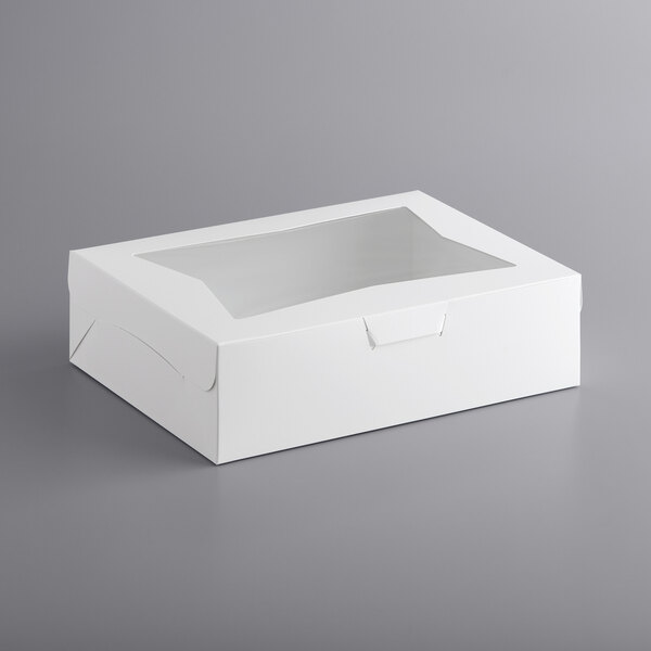 Details about    50-Pack 14" x 14" x 6" White Bakery Pastry Cake Boxes Square Paperboard Sturdy 