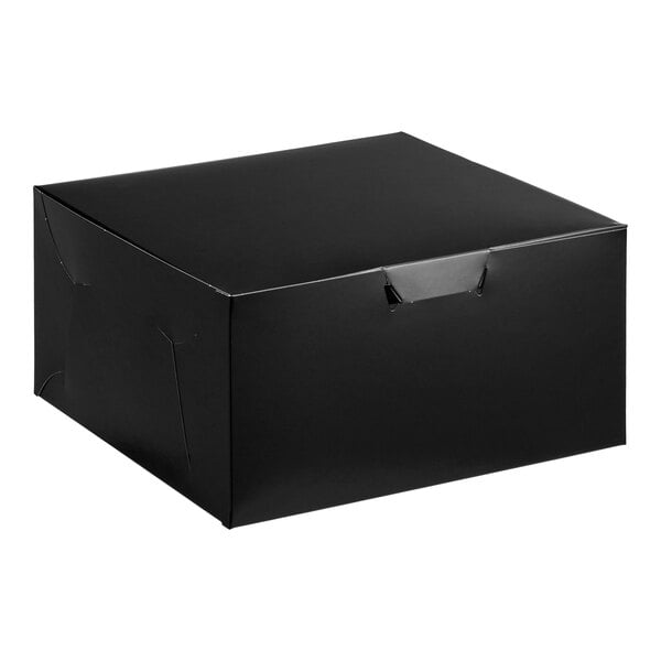 Baker's Lane 12" x 12" x 6" Black Cake / Bakery Box - 50/Bundle