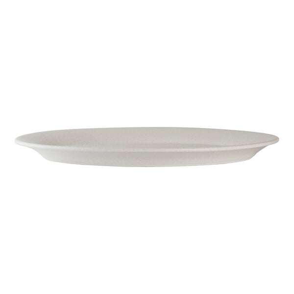 A white oval porcelain platter.
