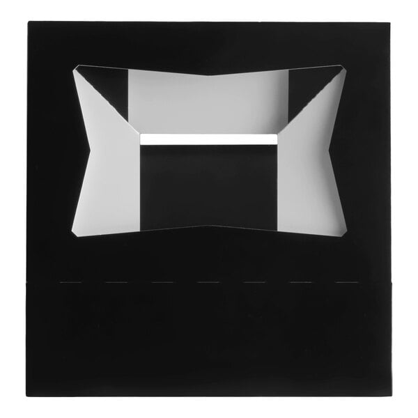 Baker's Lane 8" x 5 3/4" x 2 1/2" Black Auto-Popup Window Cookie / Bakery Box - 100/Bundle