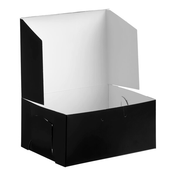 Baker's Lane 6" x 4 1/2" x 2 3/4" Black Bakery Box - 100/Bundle