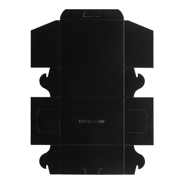 Baker's Lane 6" x 4 1/2" x 2 3/4" Black Bakery Box - 100/Bundle