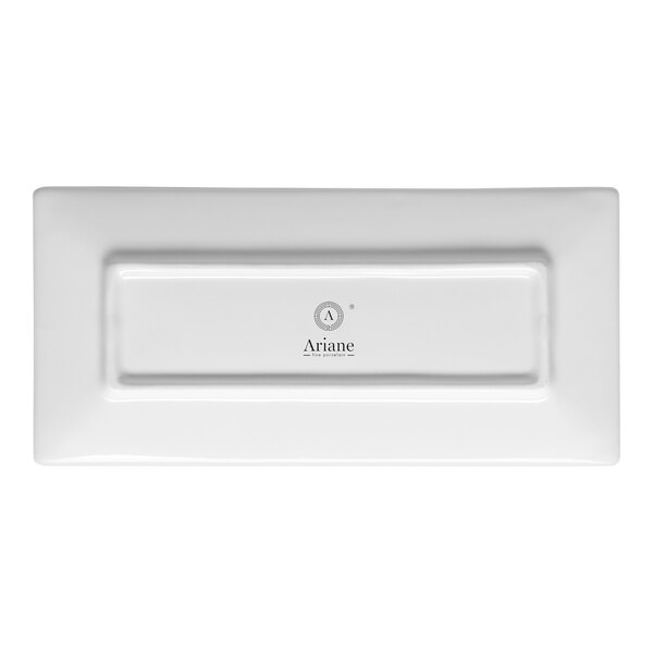 A rectangular ivory porcelain coupe platter.