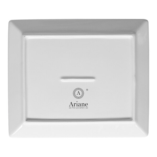 A rectangular ivory porcelain coupe platter.