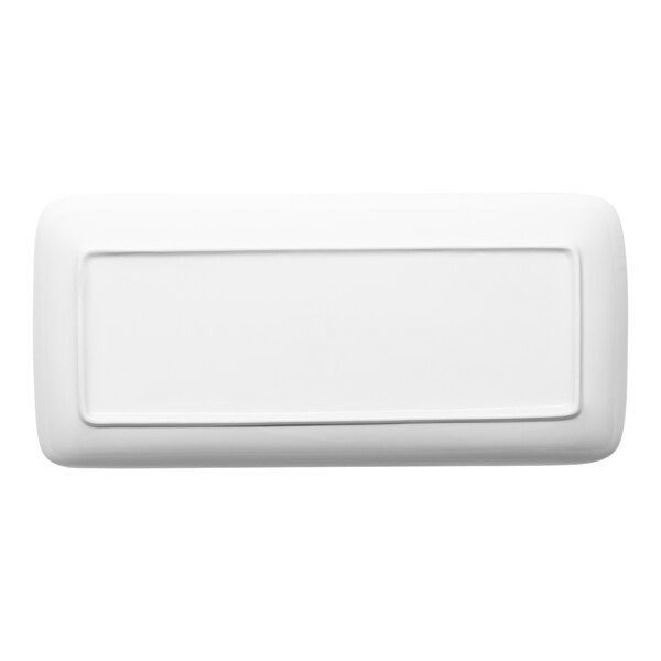 A rectangular ivory porcelain platter.