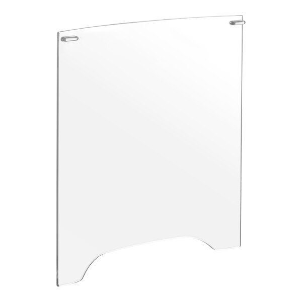 A clear plastic splash shield designed for use with the AvaMix ADM1000.