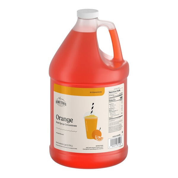 Hometown Provisions Orange Slushy 5:1 Concentrate  1 Gallon - 4/Case