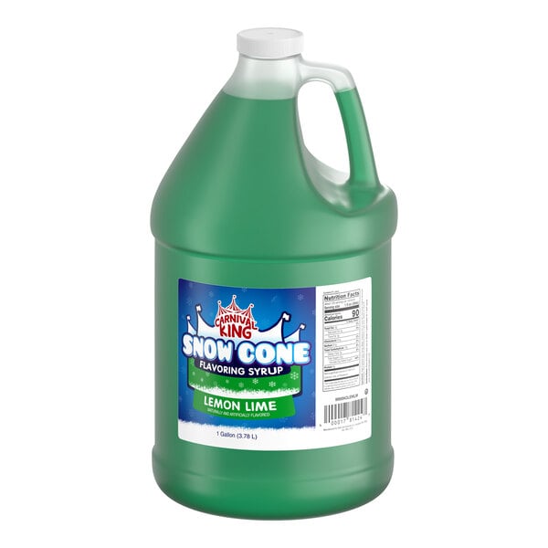 Carnival King Lemon Lime Snow Cone Syrup  1 Gallon