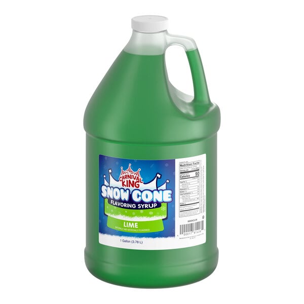 Carnival King Lime Snow Cone Syrup 1 Gallon