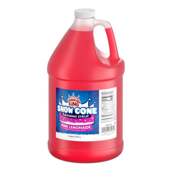 Carnival King Pink Lemonade Snow Cone Syrup 1 Gallon