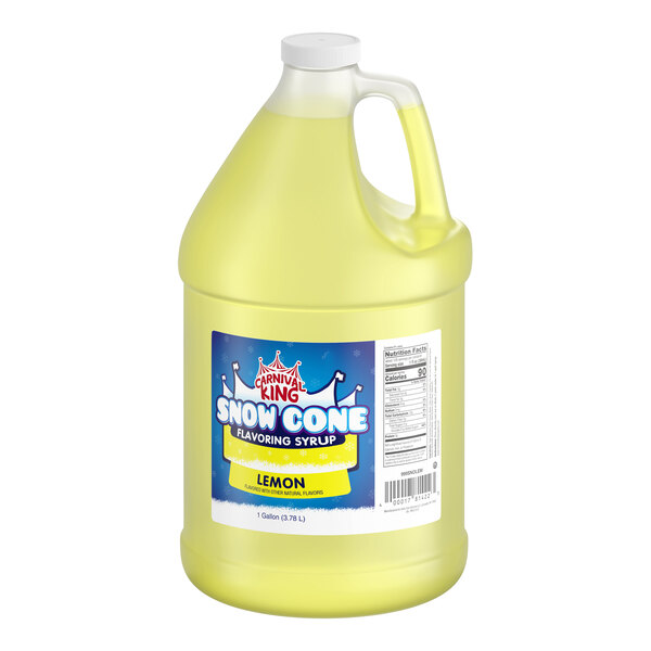 Carnival King Lemon Snow Cone Syrup 1 Gallon