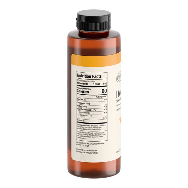 Hometown Provisions Hot Honey Squeeze Bottle 24 oz. - 6/Case