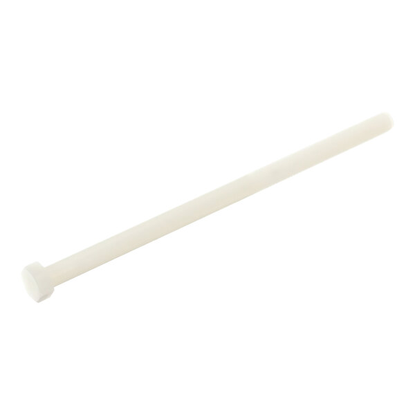 A white nylon bolt measuring 3/8 inch by 7 inches.