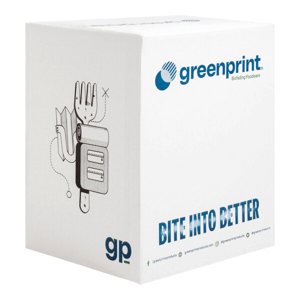 A box of Greenprint 6-inch black agave jumbo wrapped straws containing 3,200 straws per case.