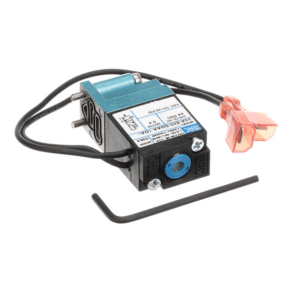 A solenoid valve kit with wiring and an included hex key.