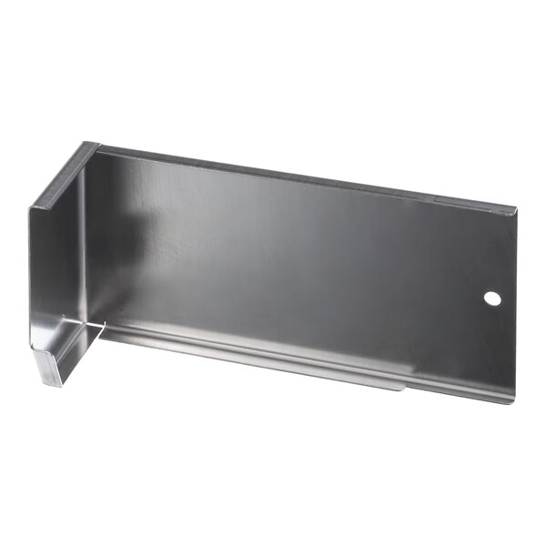 A stainless steel drain solenoid cover for a Jackson dishwasher.