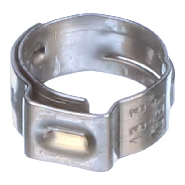 A stainless steel stepless clamp.