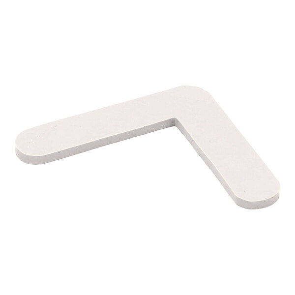 A white L-shaped silicone door corner gasket.