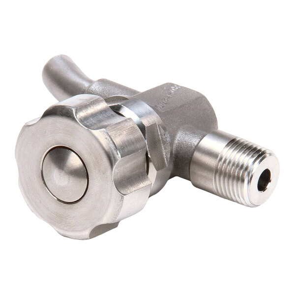 A stainless steel Perlick sampling valve with a 3/8 NPT connection.
