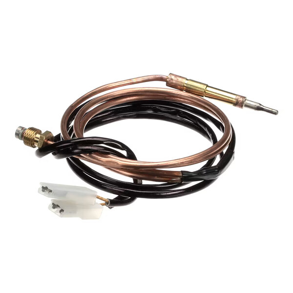 An Electrolux 0CA280 interrupted thermocouple with copper tubing and electrical connectors.