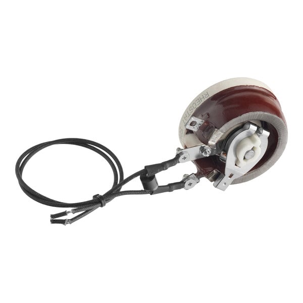 A speed control component for Avantco bun toasters with attached wiring.