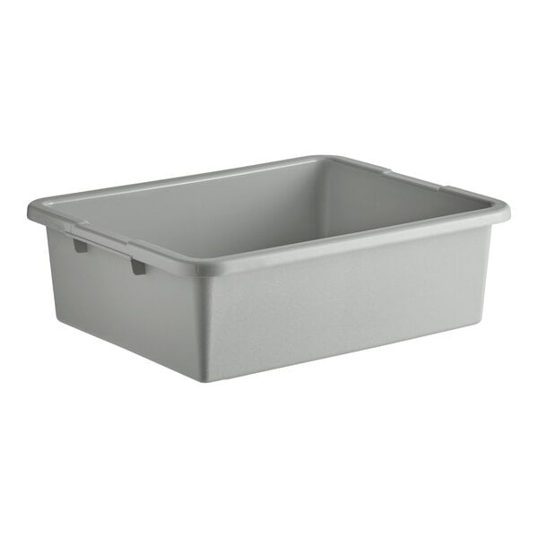 TableCraft 1557G Gray 21" x 17" x 7" Heavy Duty Polyethylene Plastic Bus Tub