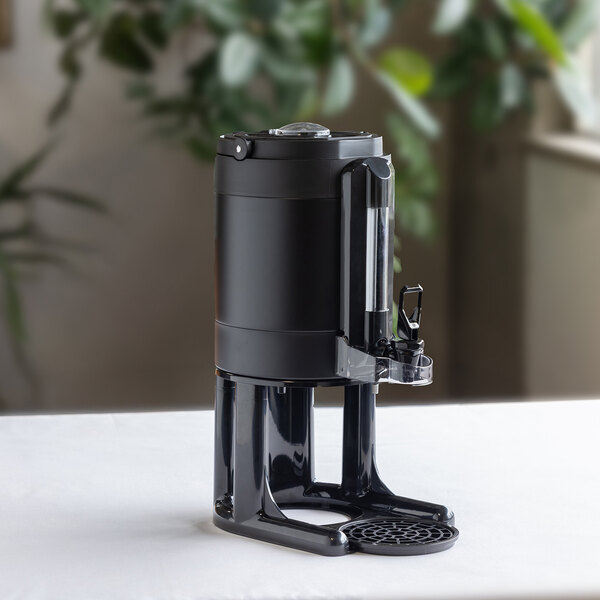 Service Ideas Universal GIU1GV3BLK 1 Gallon Black Thermal Coffee Server with Stand