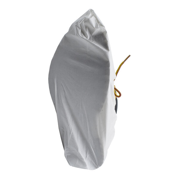 A white microporous shoe cover in extra large size.