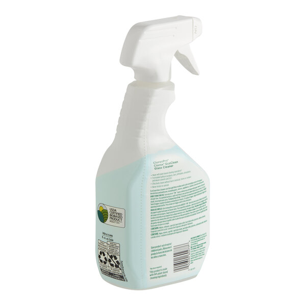 A spray bottle of CloroxPro Clorox EcoClean 32 oz. glass cleaner.