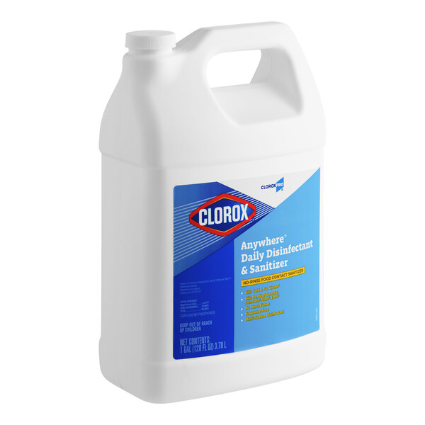 A 1-gallon container of CloroxPro Clorox Anywhere Daily Disinfectant and Food Surface Sanitizer.