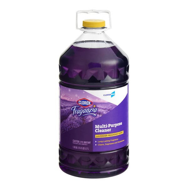 A large bottle of Clorox Fraganzia Lavender Meadows Scent Multi-Purpose Cleaner.